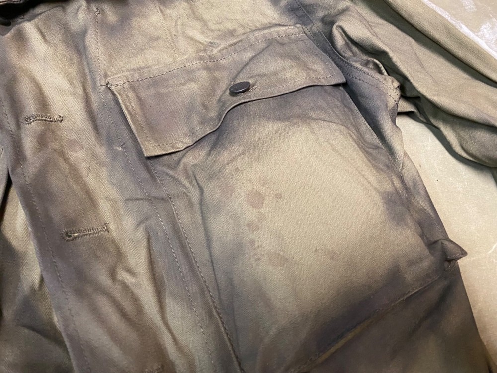 WWII US ARMY HBT COMBAT FIELD JACKET-SIZE SMALL 38R