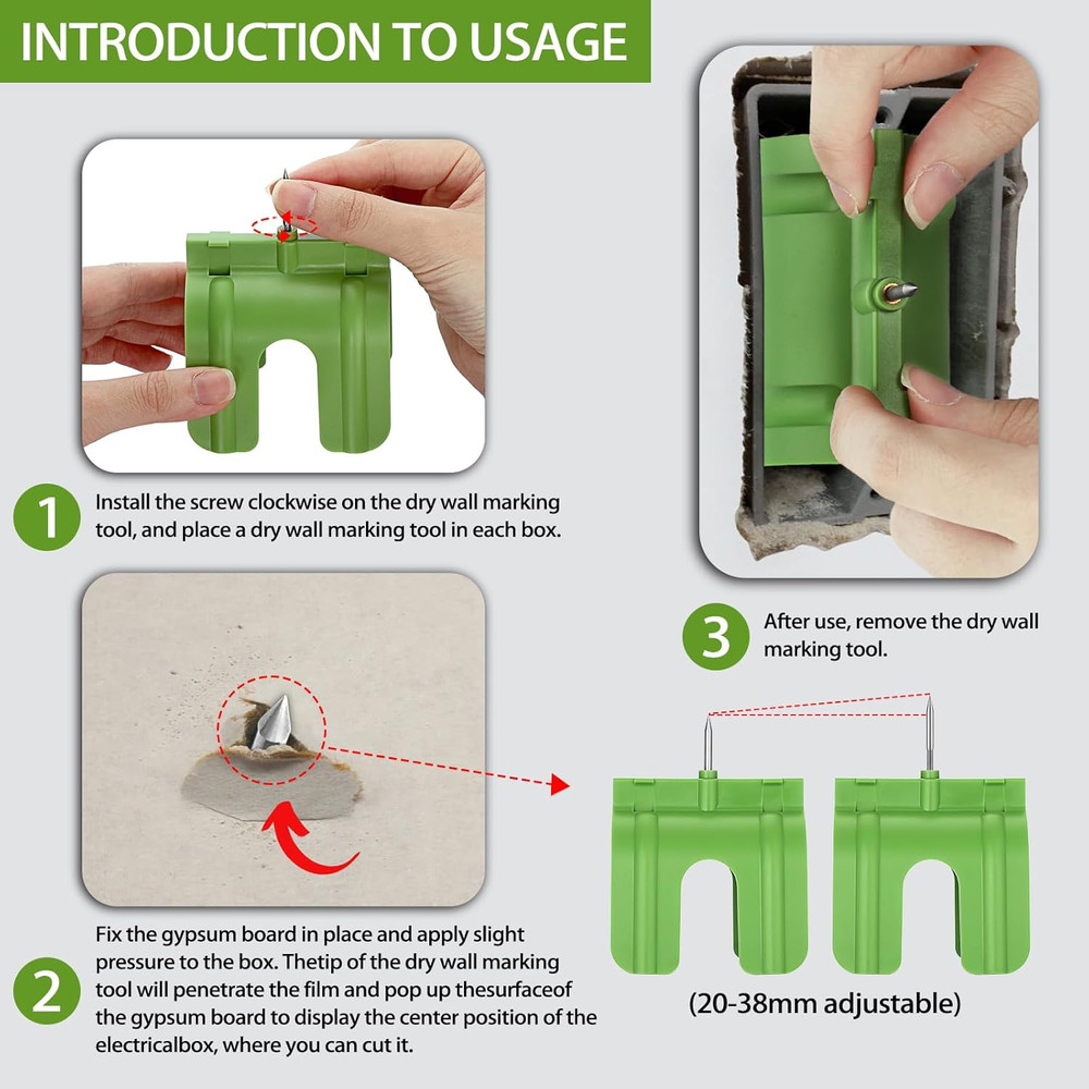 5 Pcs Outlet Marker for Drywall Installation Drywall Marking Tool for Electrical