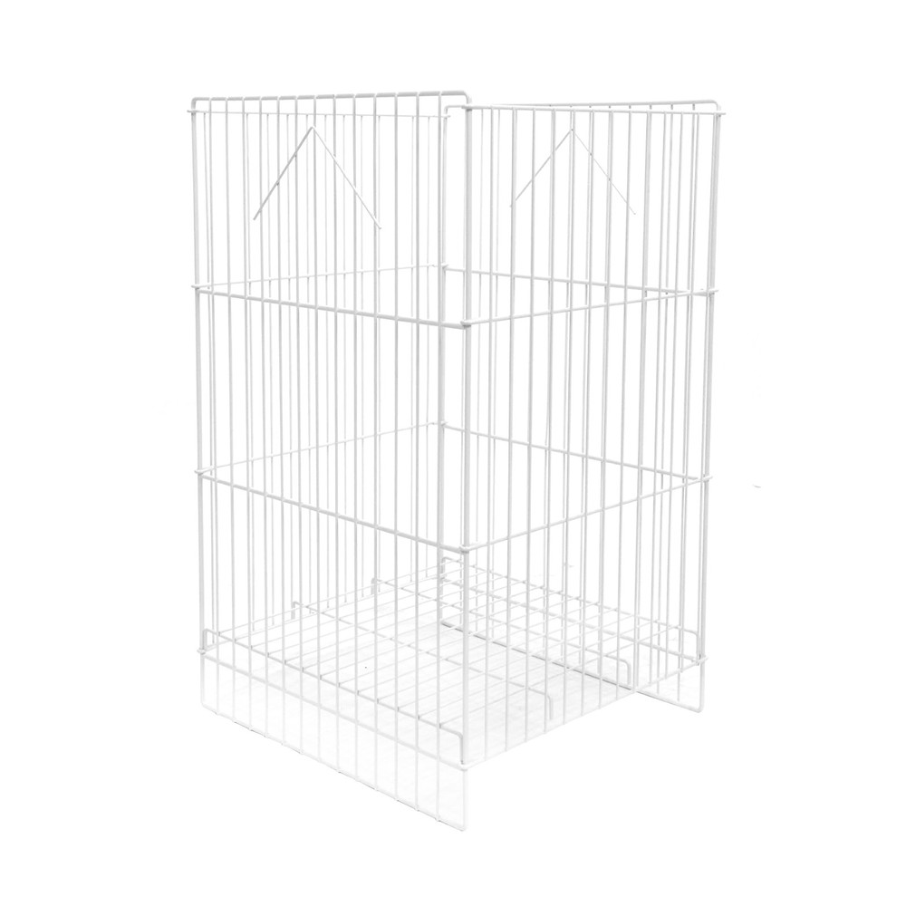 SSWBasics White Wire Dump Bin - 18" X 18" X 30"