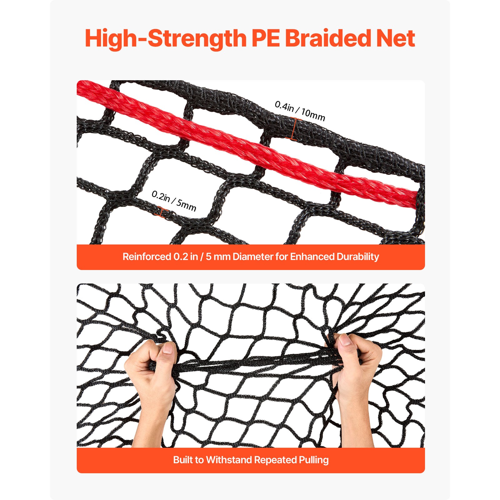 Uimoso Round Bale Hay Net Slow Feeder for Horses, 4.92 x 4.92 ft