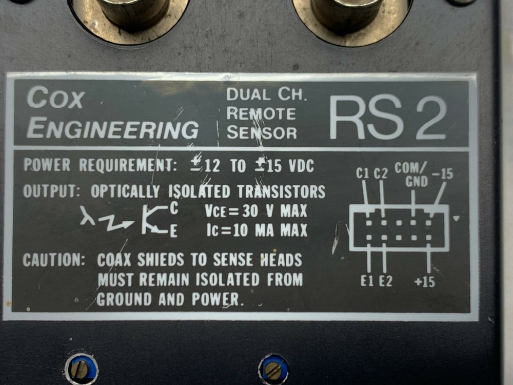 COX ENGINEERING RS2 DUAL CHANNEL REMOTE SENSOR