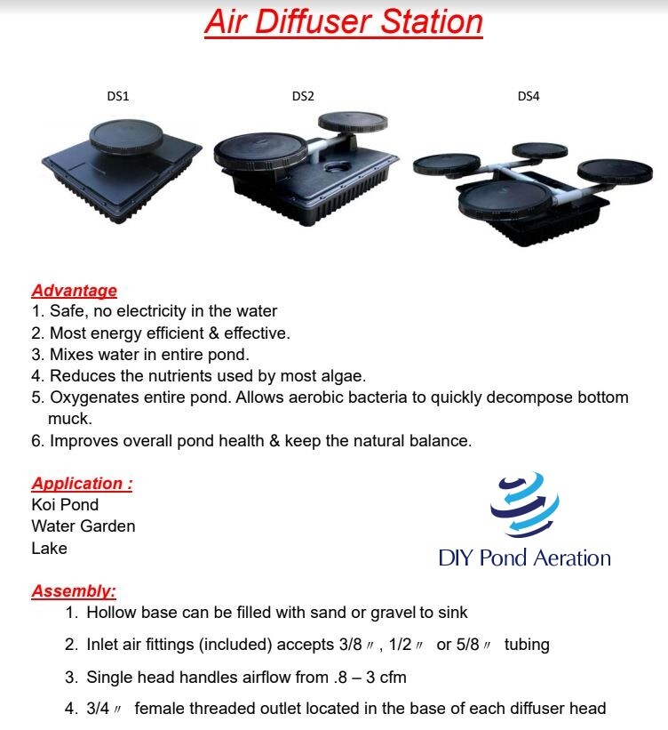 NEW 10" Membrane EPDM Disc Diffuser Aeration in Single / Double / 4-Disc W/ BASE