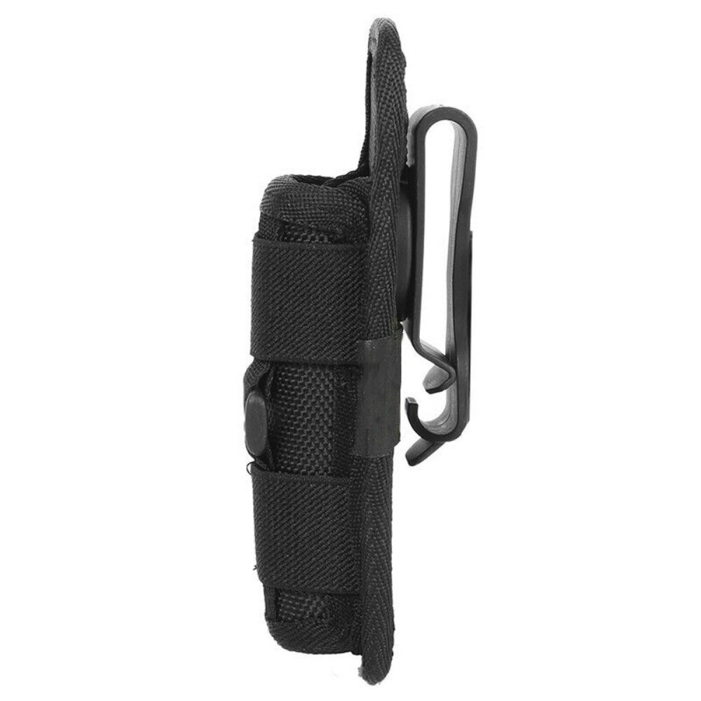 Tactical Hunting 360 Degrees Rotatable Molle Flashlight Pouch Holster Torch Case