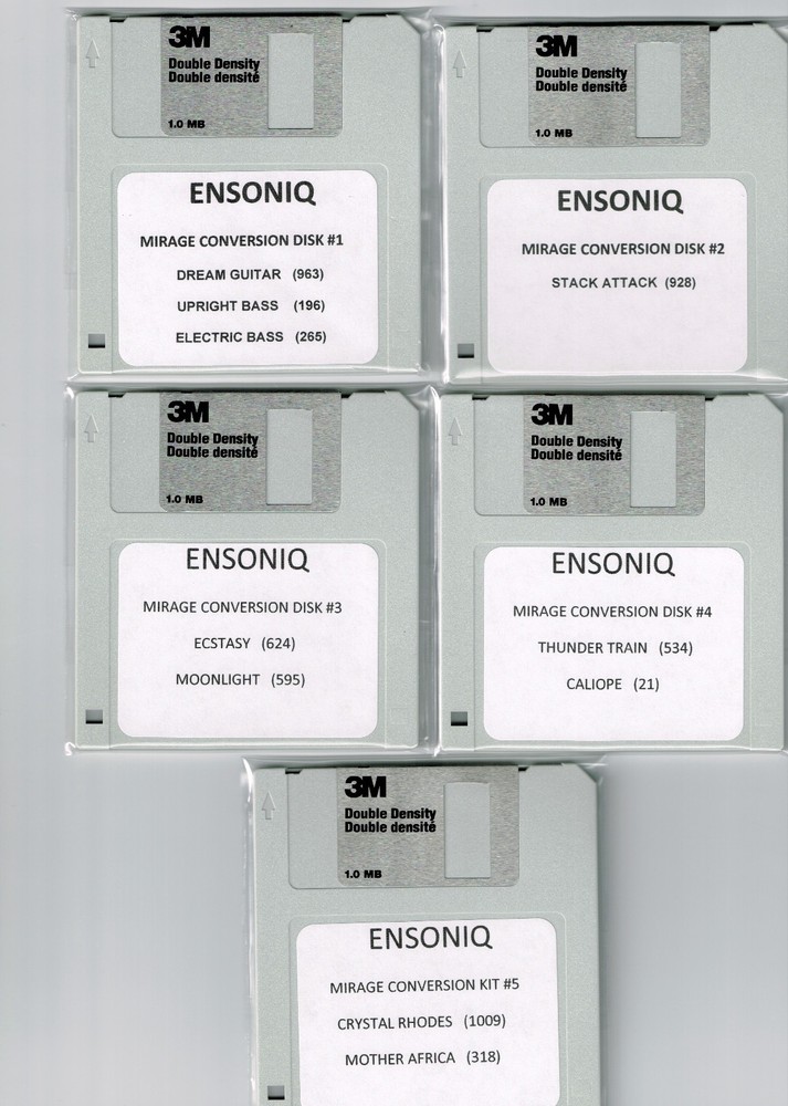 ENSONIQ EPS 16 PLUS, ASR 10! MIRAGE CONVERSION LIBRARY ! (30) DISK SET!!!