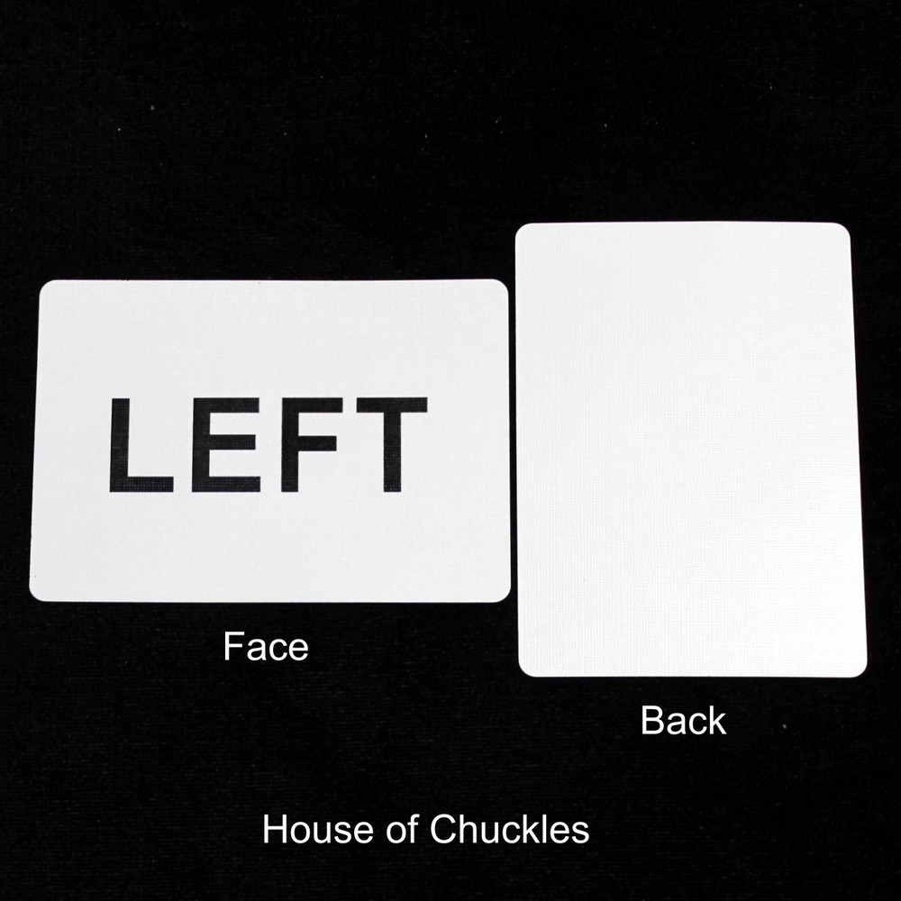 Left, Bicycle Printed Gaff Card, Blank