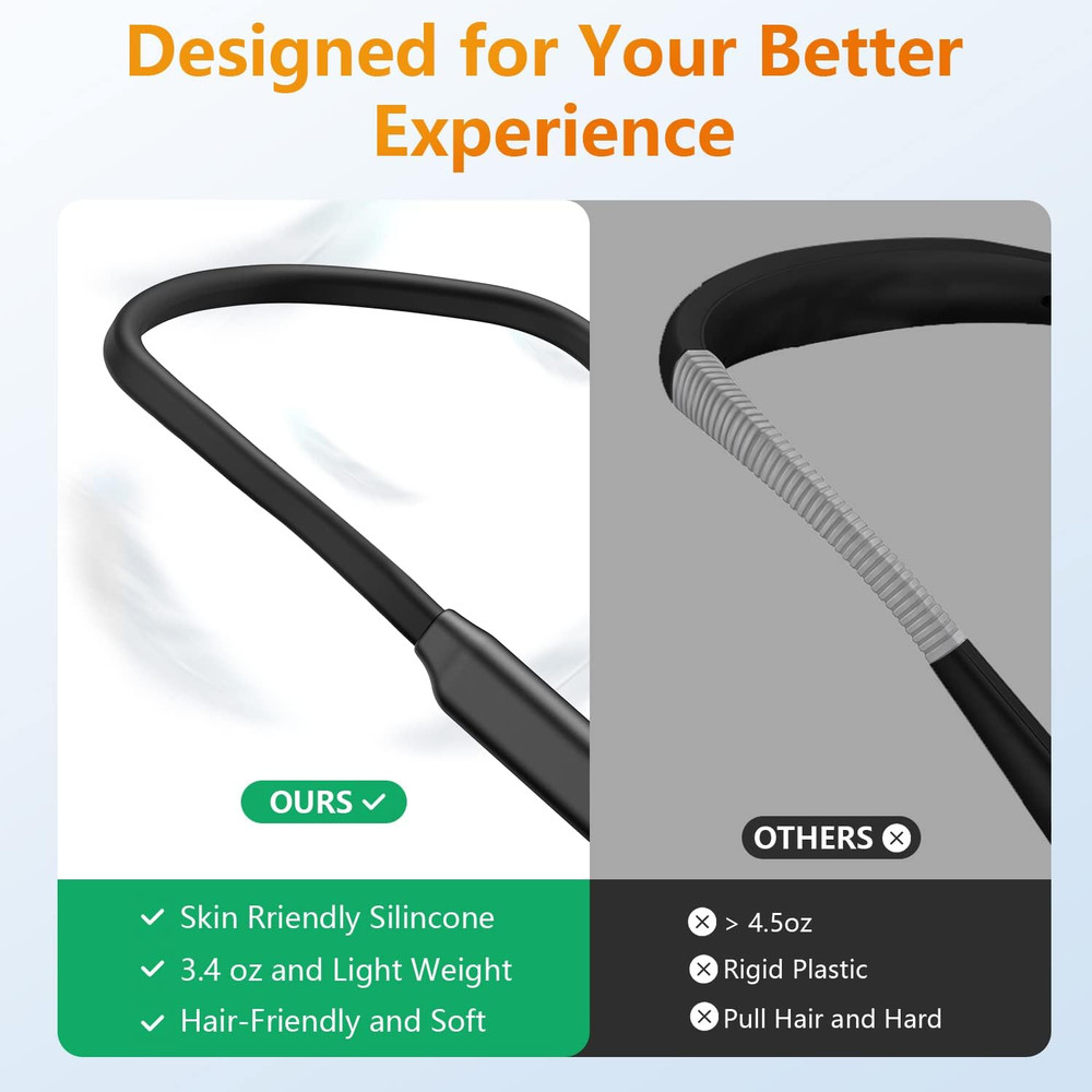 Book Light LED Neck Reading Light,Bendable Rechargeable Book Light for Reading i
