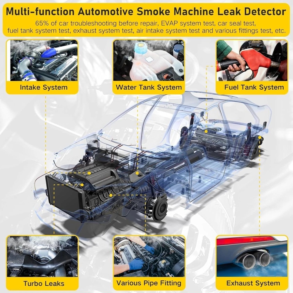 Multi-Functional Automotive Leak Detector - Built-in Air Pump, Quick Diagnostics