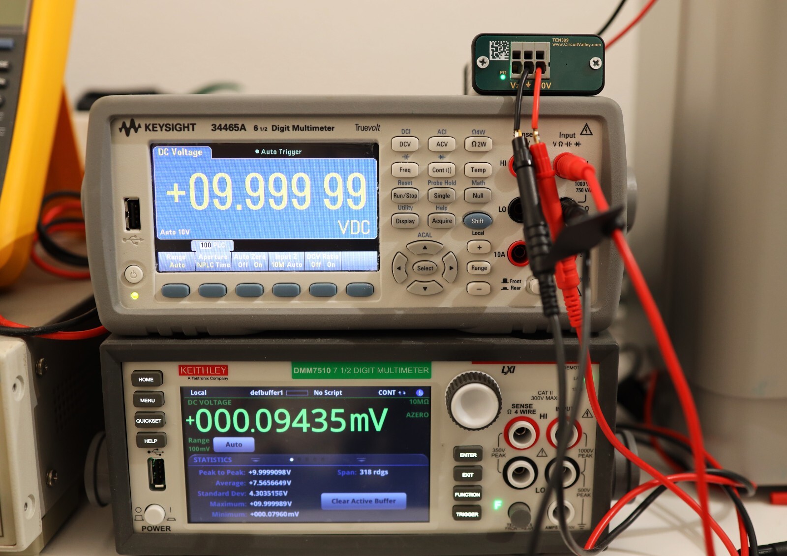 ADR1399 10V Precision voltage Reference Calibrated DMM7510 PCB with Enclosure