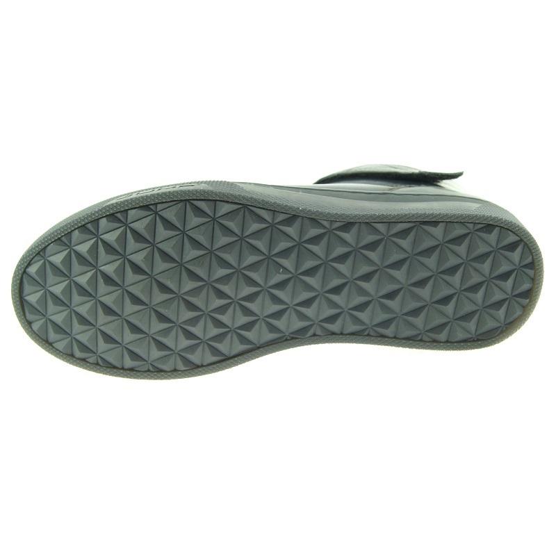 Jump "Scully" Slip-On Mid-Top Leather Men's Sneakers, Grey 8-15US