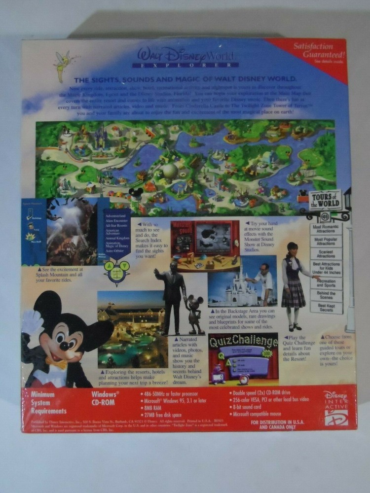 NEW SEALED - The Walt Disney World Explorer Computer Software (PC, CD-ROM)