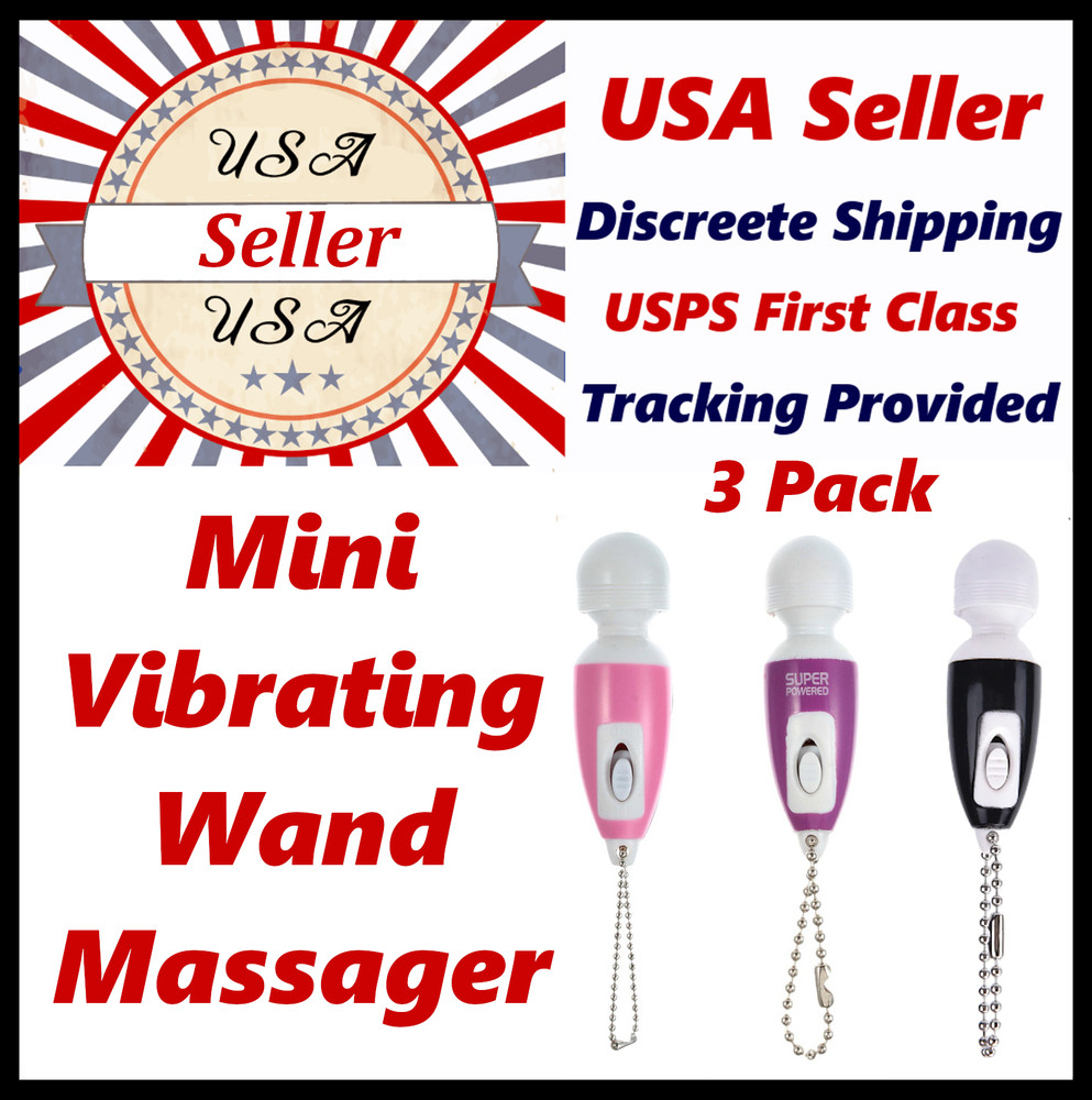 Wand Massager Mini Vibrating Massage Keychain - 3 Pack