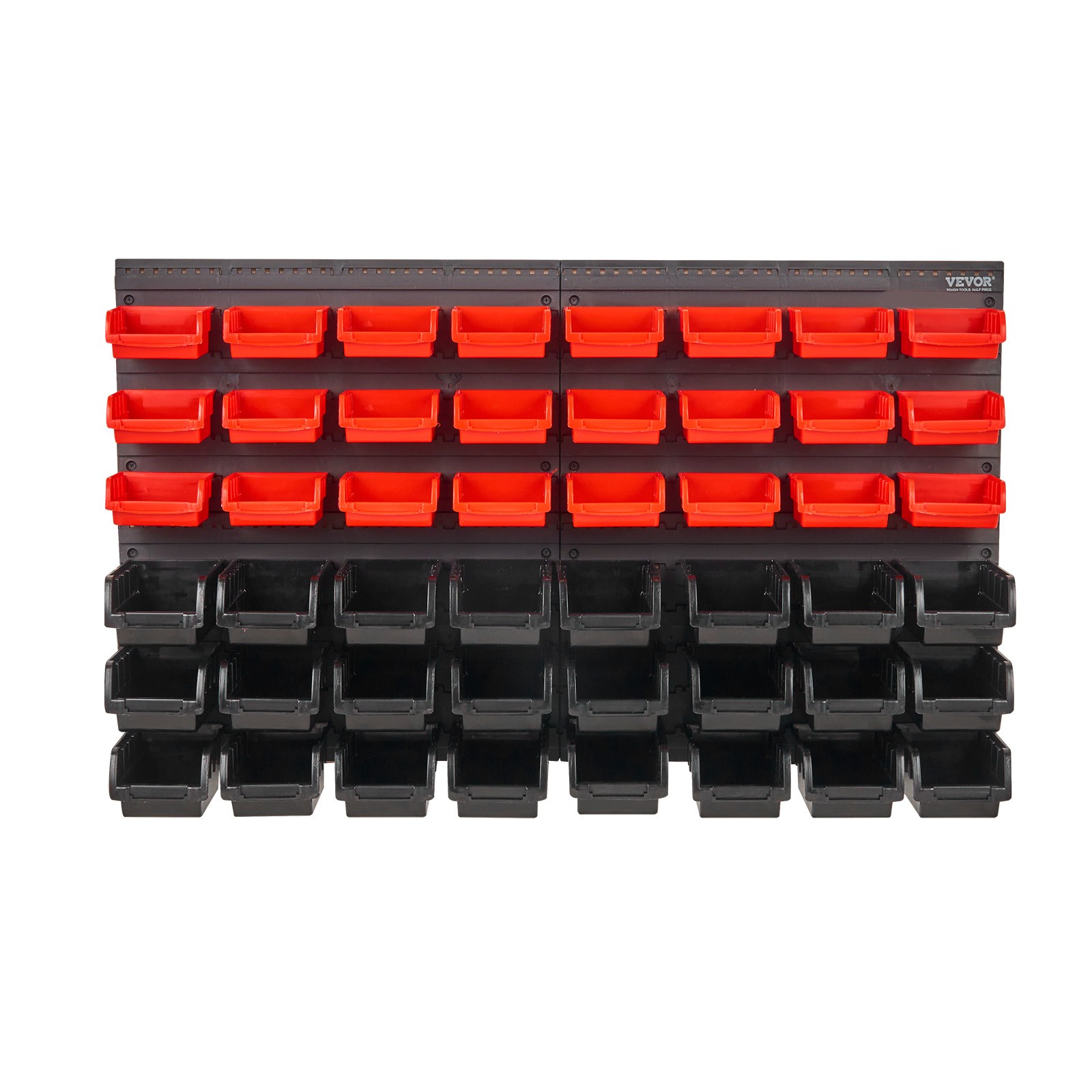 VEVOR Wall Mounted Storage Bins Small Parts Organizer Garage Tool Rack 48 Bins