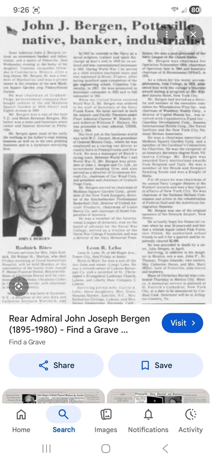 Important Old Rare John J Bergen Pottsville PA WWI WWII US Soldier ID dog tag