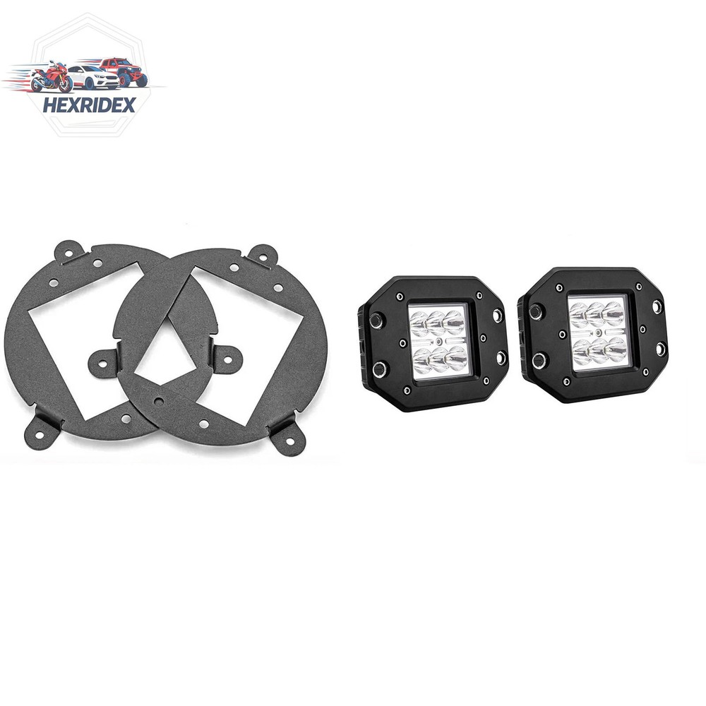 LED Headlight Conversion Light Pods Flush Mount Bracket Kit Fit Can-Am Outlander