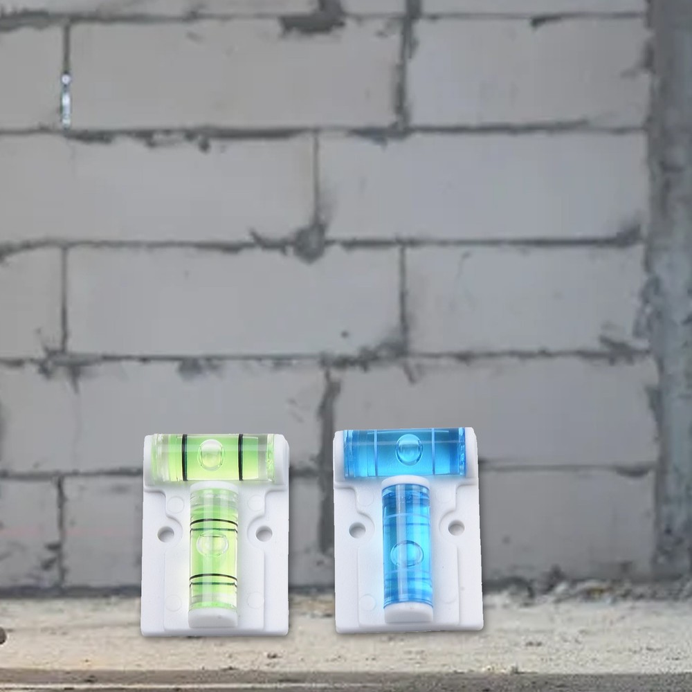 2pcs Horizontal Plastic T TypeLevel Scope Measuring Bubble Inclinometer