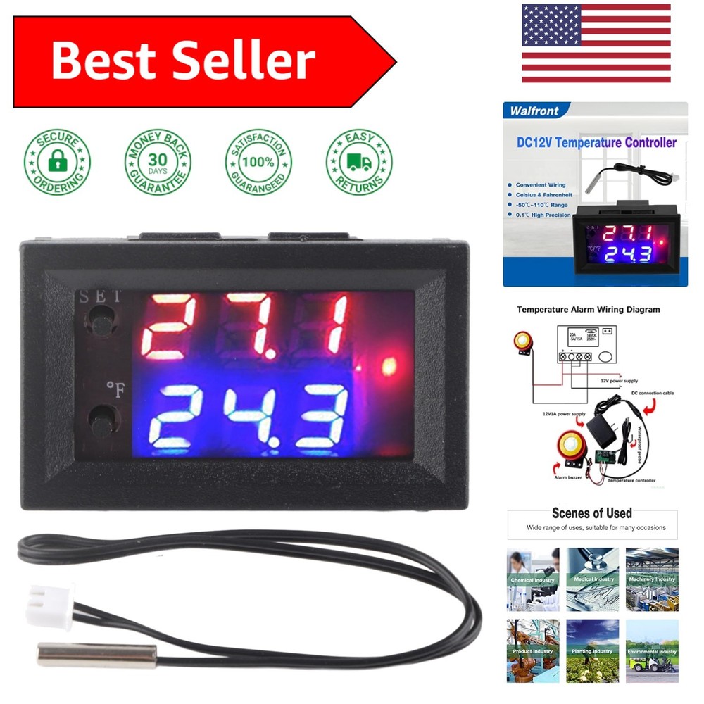 Intelligent Temperature Controller with Sensor Probe for Accurate Adjustment