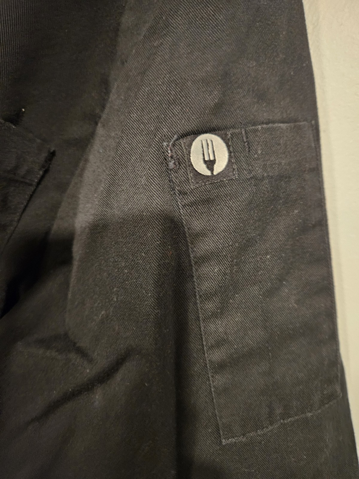 Chef Works Short Sleeve Chef Coat Men's XL Black Good Condition