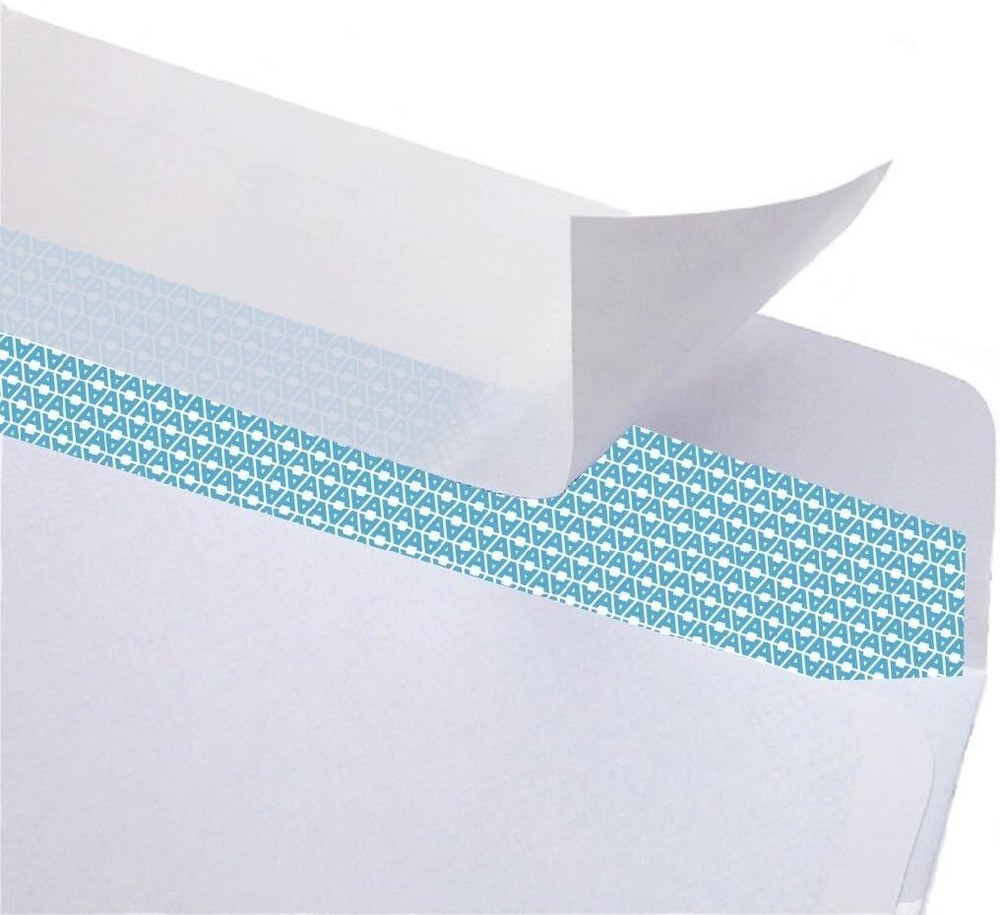 500#10 Single Left Window SELF Seal Security Envelopes - Super Strong Quick-Seal