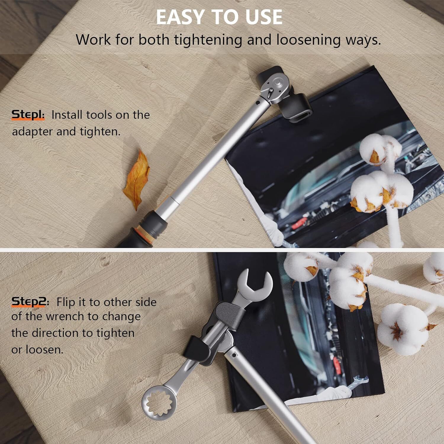 For 1/2 Inch Drive Wrench Extend More Leverage Universal Wrench Extender Adaptor