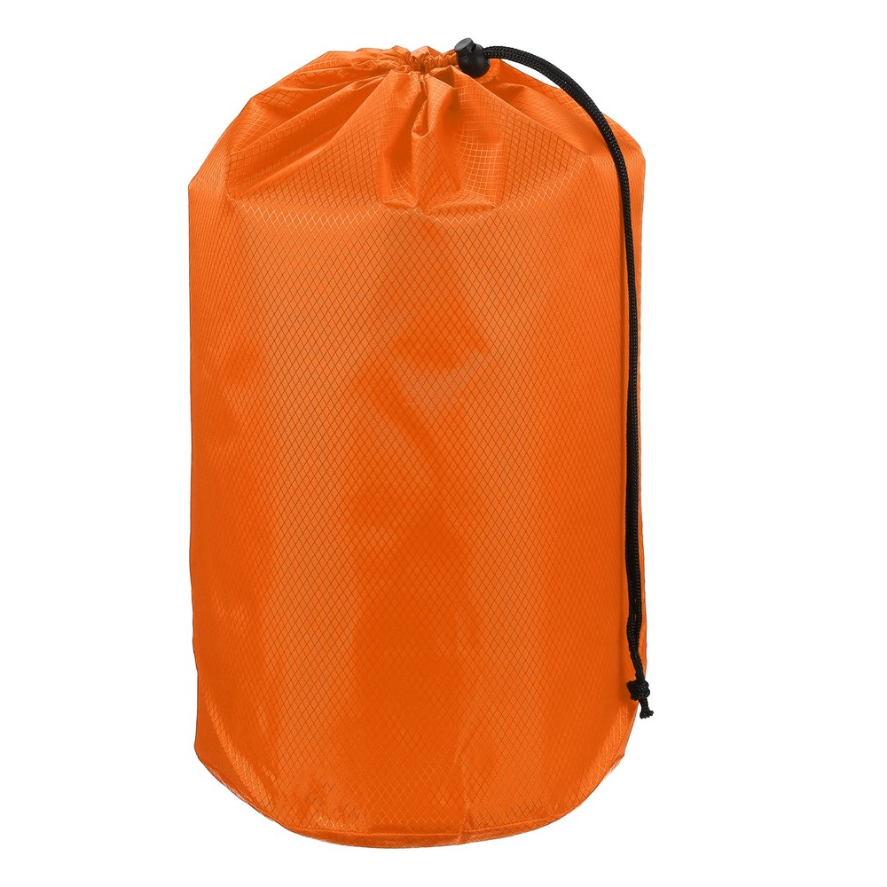 Stuff Sack, Nylon Waterproof Storage Sacks, 9x17Inch (Orange)