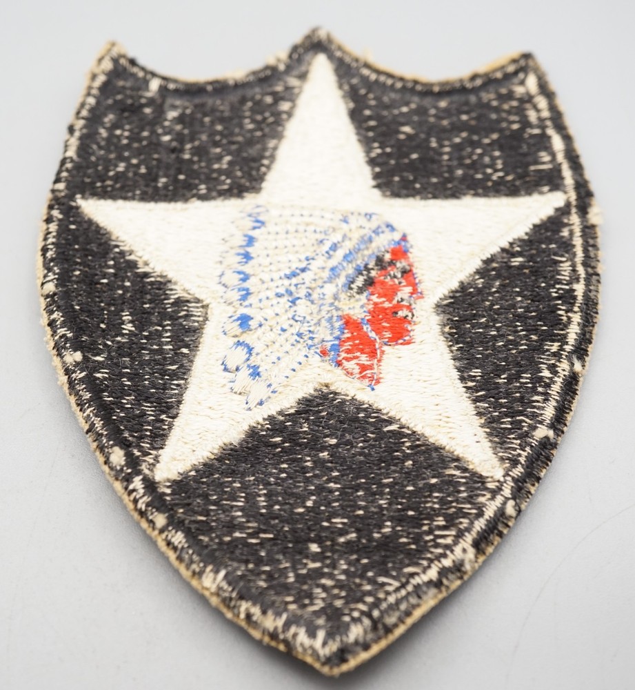 WWII 2nd Infantry Division Indianhead DI Unit Crest Patch NO GLOW