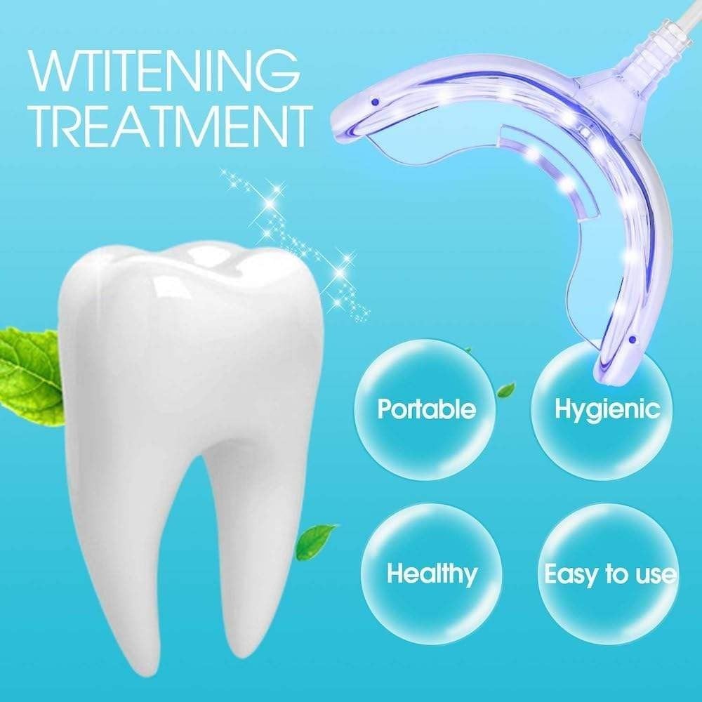 Teeth-Whitening Accelerator Light – Blue LED Mouth Tray: USB Compatible Home Use