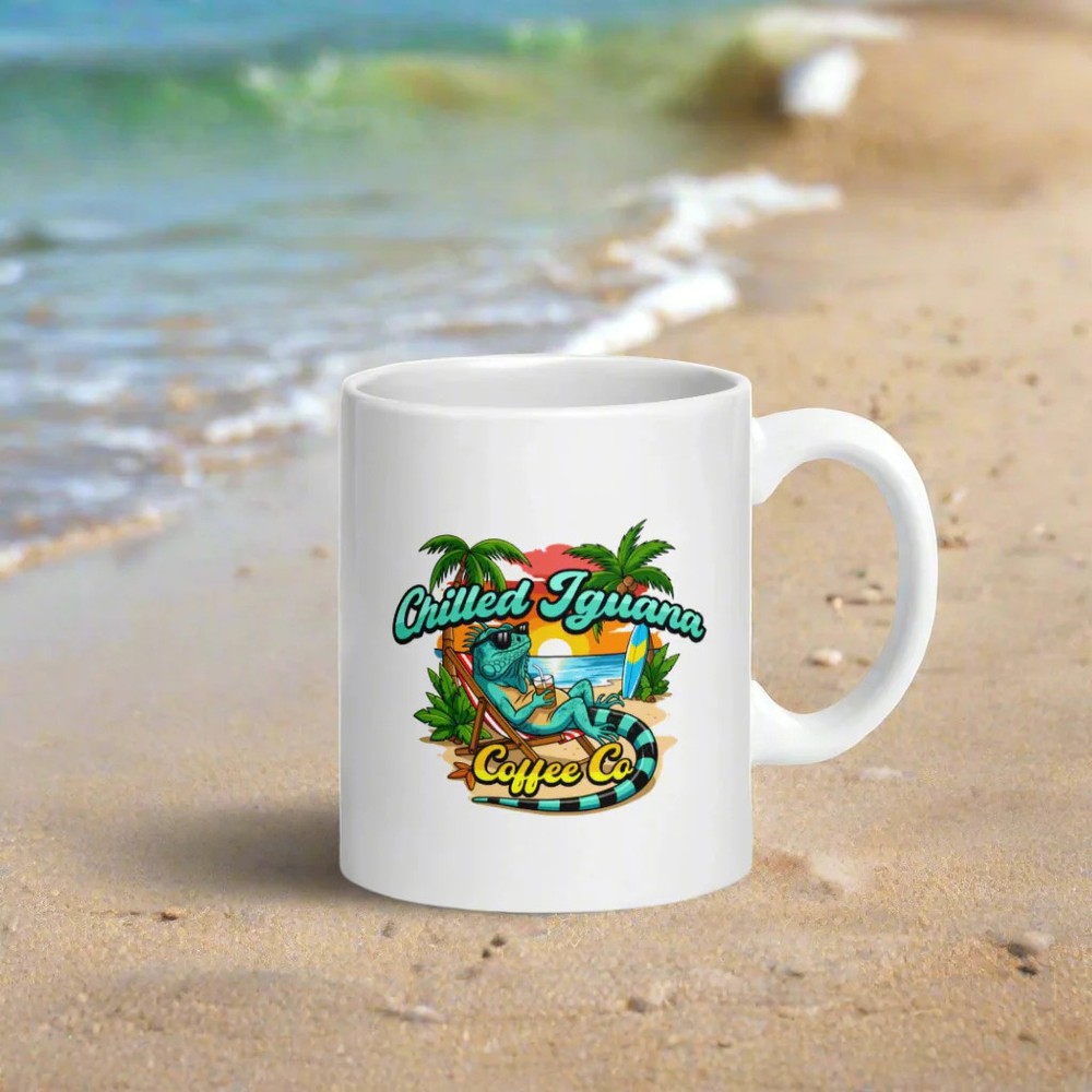 White glossy mug