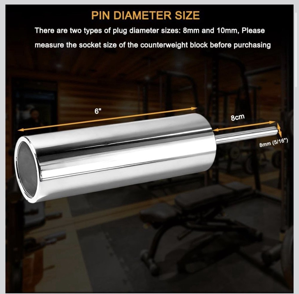 10mm Weight Stack Pin Extender Gym Cable Machine Olympic Plate Adapter