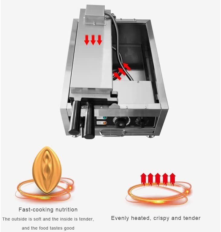 Kolice Commercial Strange Shape Waffle Maker Waffle Machine,5 grills