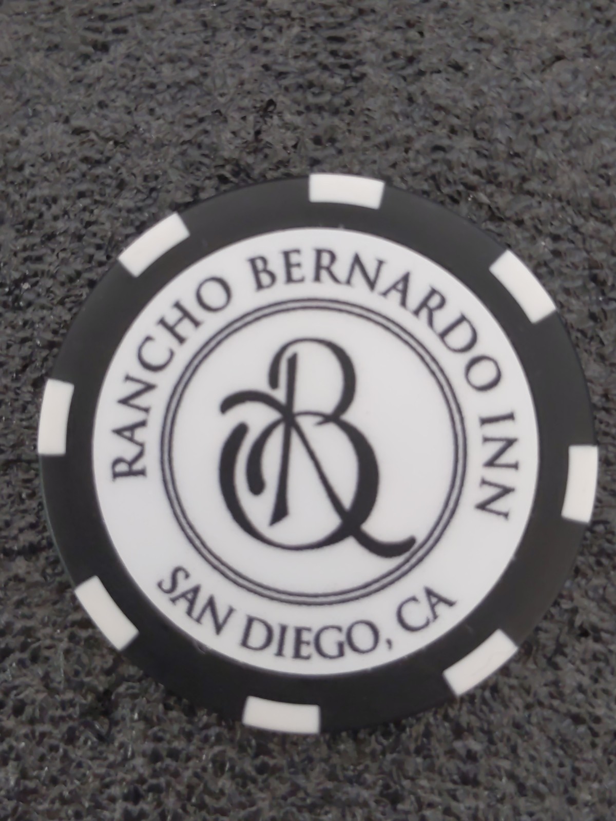 Rancho Bernardo Inn Course San Diego Poker Chip Golf Ball Marker
