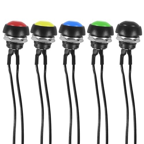 10PCS 12mm Momentary Push Button Switch On Off Waterproof SPST Mini Round