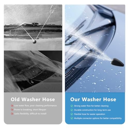 4 Meter Universal Windshield Washer Hose Kit with 12 Connectors, Flexible