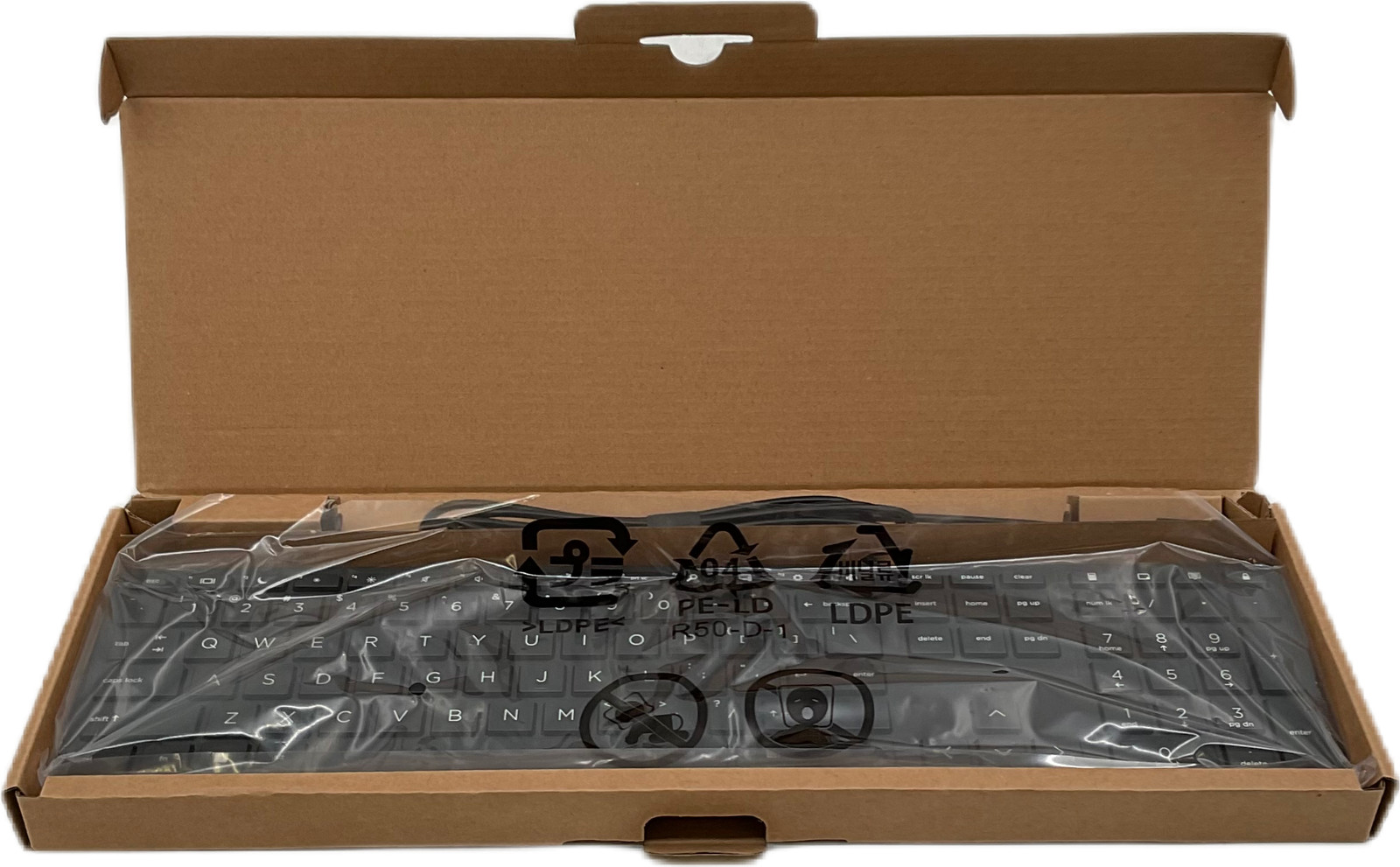 HP 320K Slim Wired USB Desktop Keyboard Black QWERTY English L96909