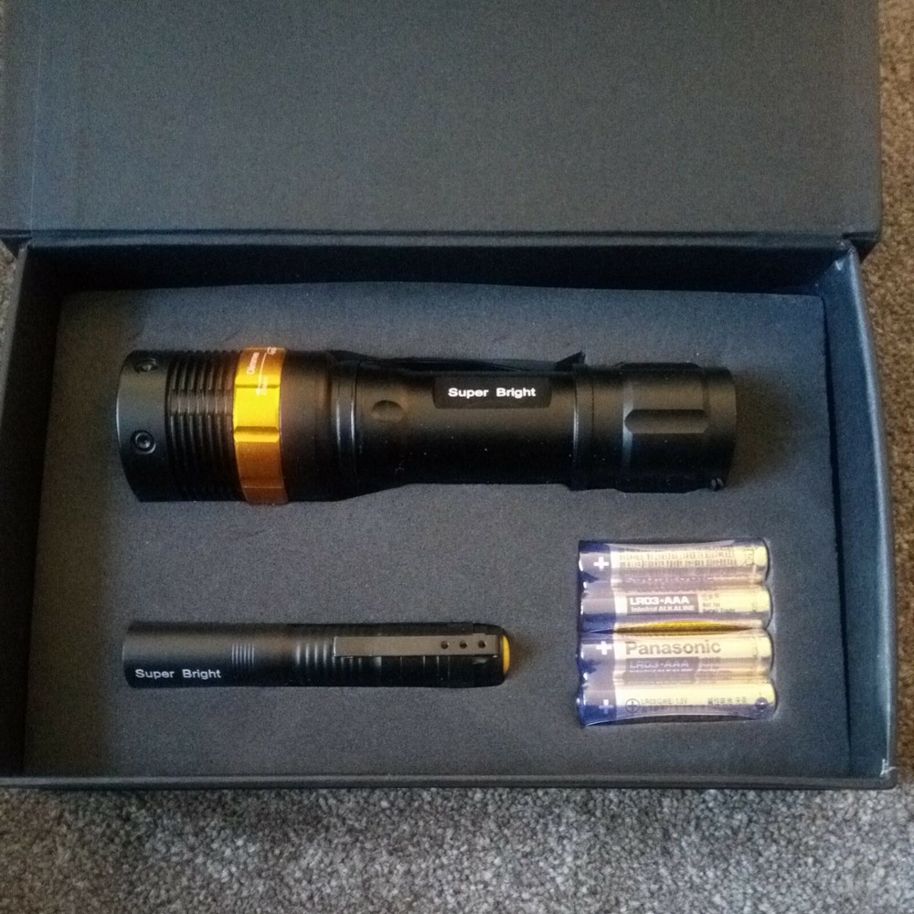 AA car essentials 3 Watt 2 Piece Led Torch Set