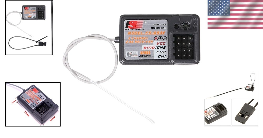 Reliable 3CH Flysky Receiver FS-GR3E AFHDS for RC Performance
