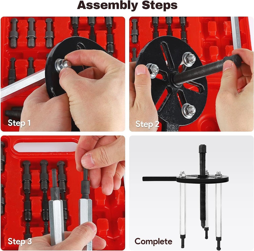 Bearing Disassembly Puller Inner Hole Puller Removal Tool Three-jaw Puller Set