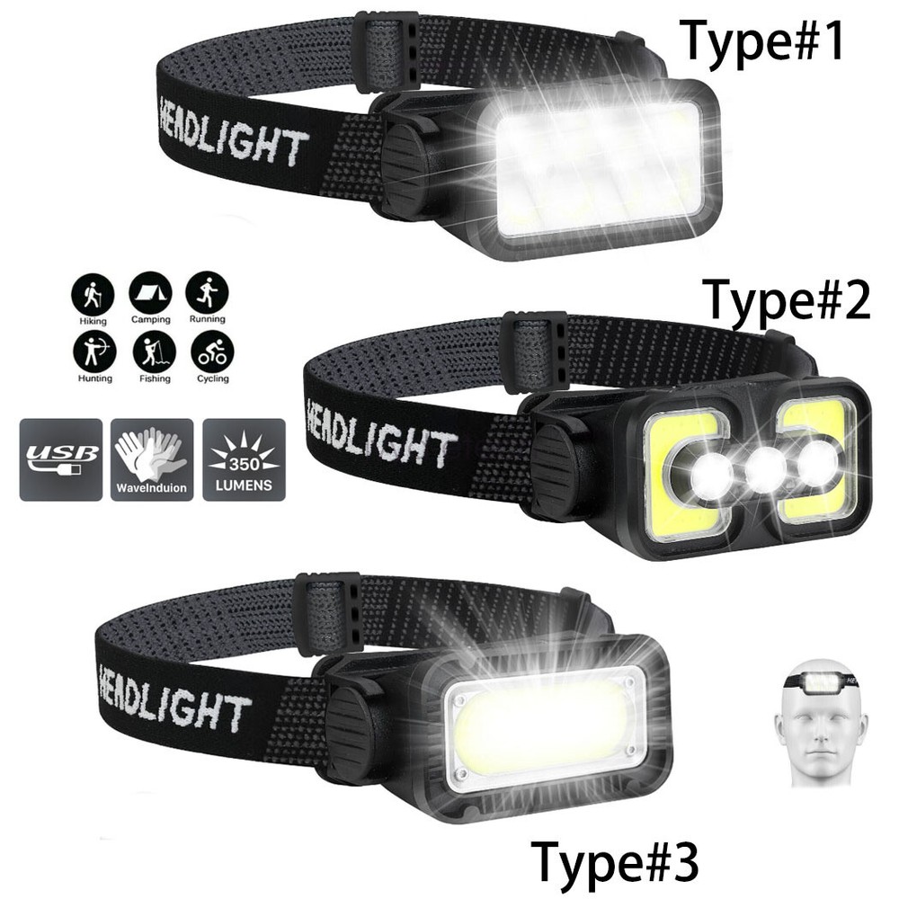 Lamp Waterproof COB Night Buddy LED Motion Headlamp Sensor Head Torch Headlight
