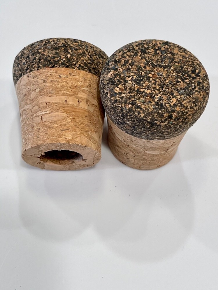 Cork Rings, Large Mixed Grain / Natural Butt Cap Style #2, One Butt Cap