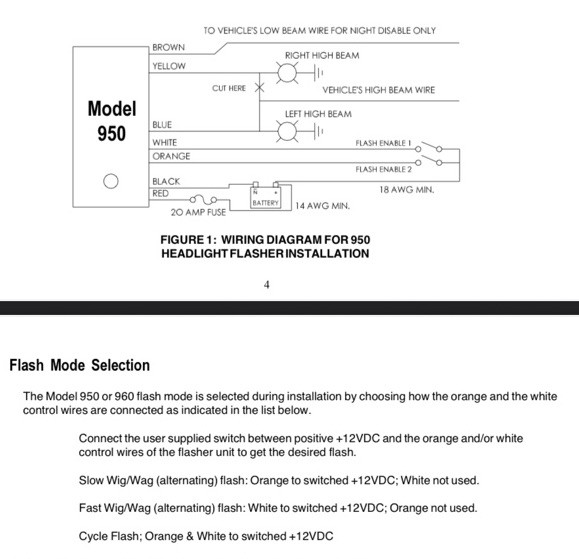 CODE 3 Model 950, Multiple Mode Headlight Flasher, 12VDC, 8A, New Surplus