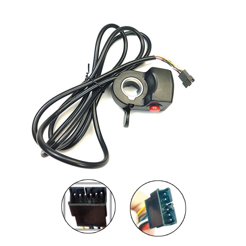 Speed Control Throttle for Ebike 24V 36V 48V with Red Push Button Switch