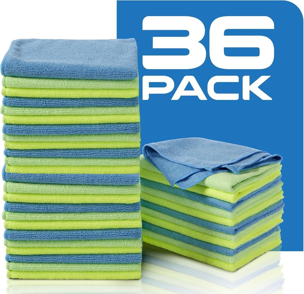 Microfiber Towel Cleaning Cloths, 36 Pack, Assorted, 737