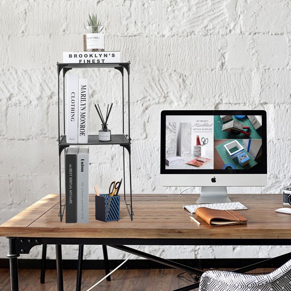 AUECOOME Locker Organizer Shelf Stackable Extra Locker Shelf for School Locker O