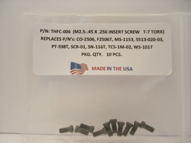 10 Pieces THFC-006-MS-1153 Insert Screw