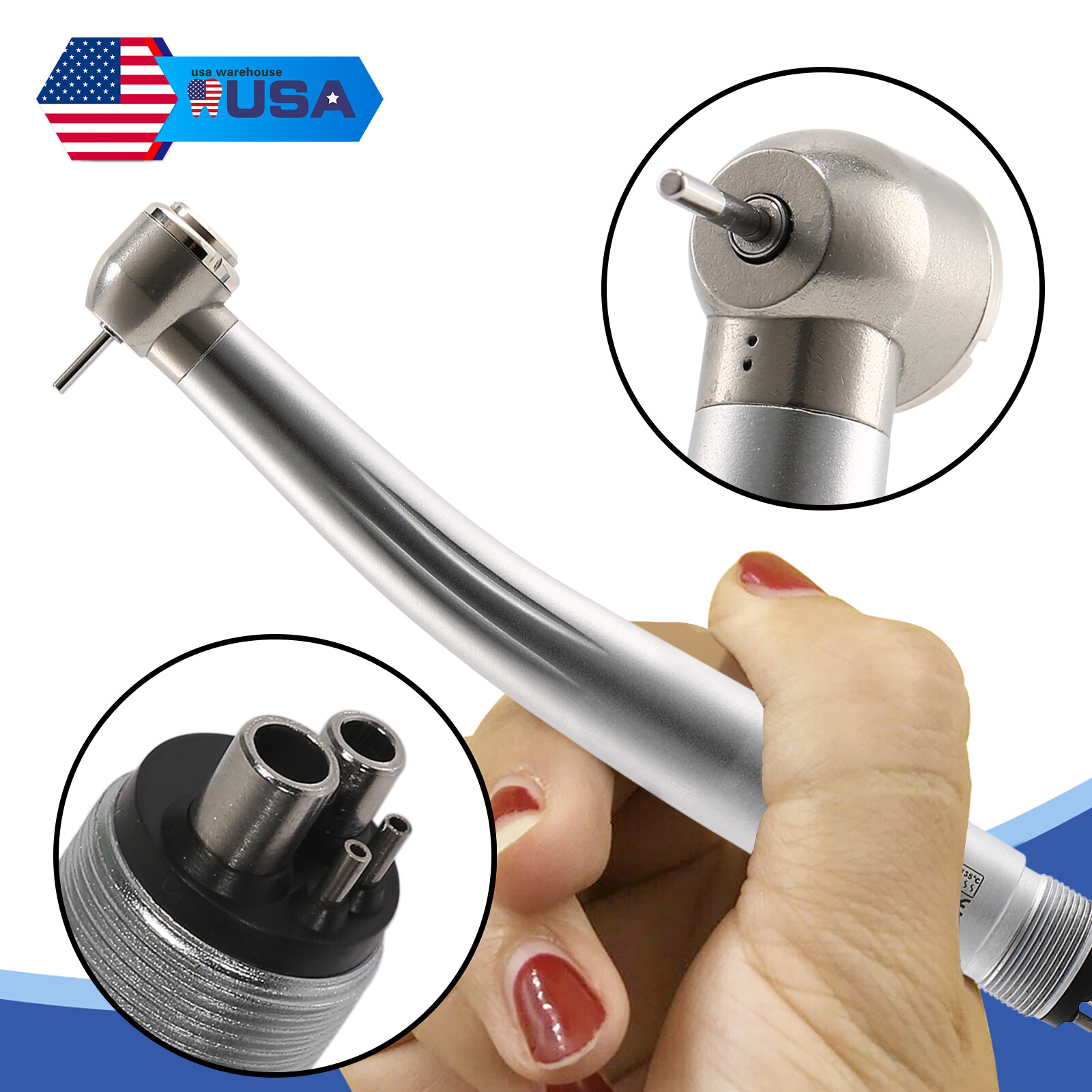 10* NSK PANA MAX Style Dental High Speed Air Turbine Handpiece Push Button 4Hole