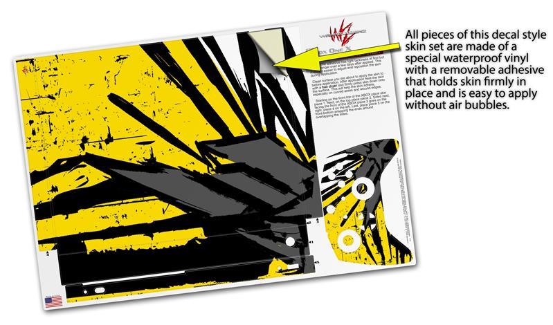 Skin for XBOX One X Console Controller Baja 0040 Yellow Decal
