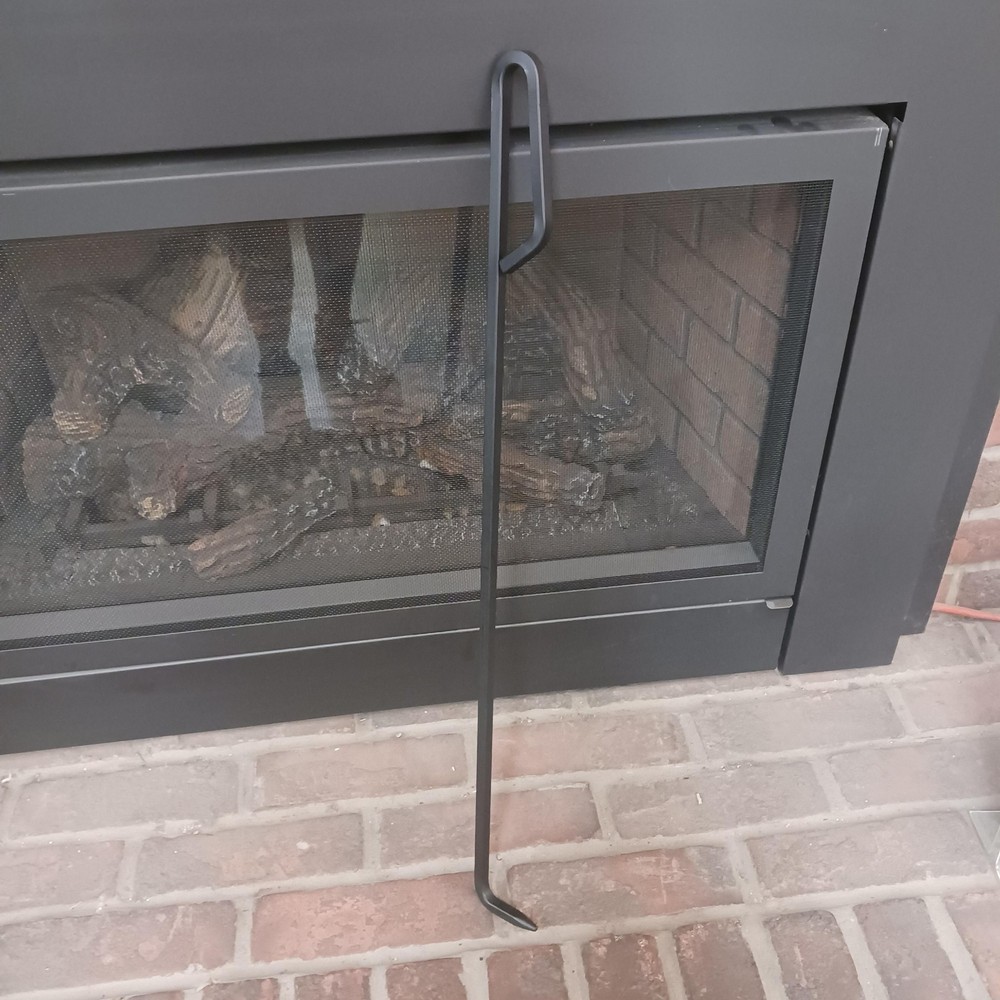Steel Fire Poker with Loop Handle - Plain Shaft