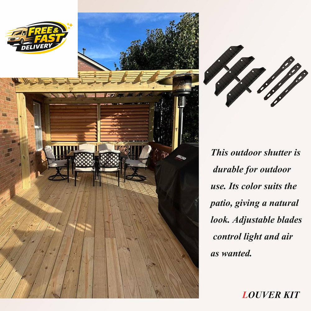 Louver Bracket Kit, Deck Sunblind System, Shutters Hardware System for Windows G