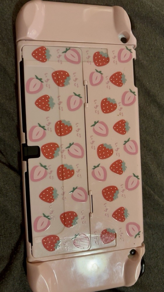 Nintendo Switch OLED Console Bundle w/ Joy-Cons & Strawberry Carrying Case