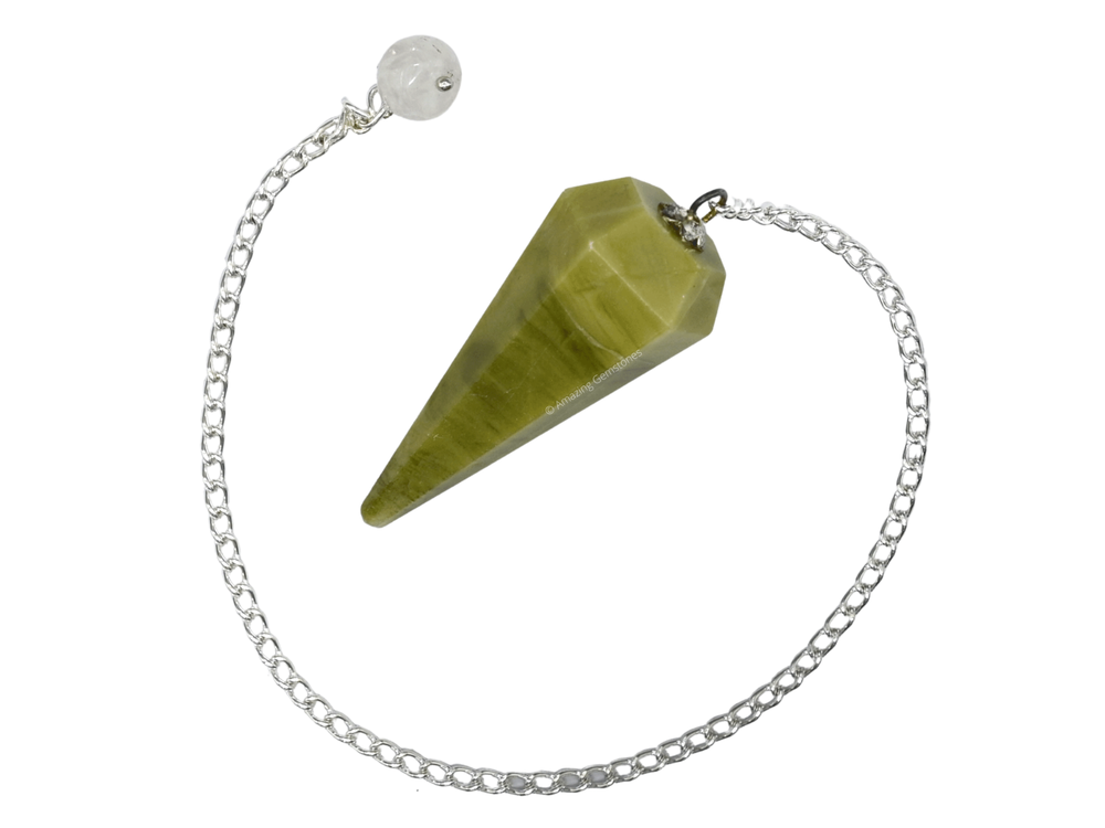 Serpentine Dowsing Crystal Pendulum