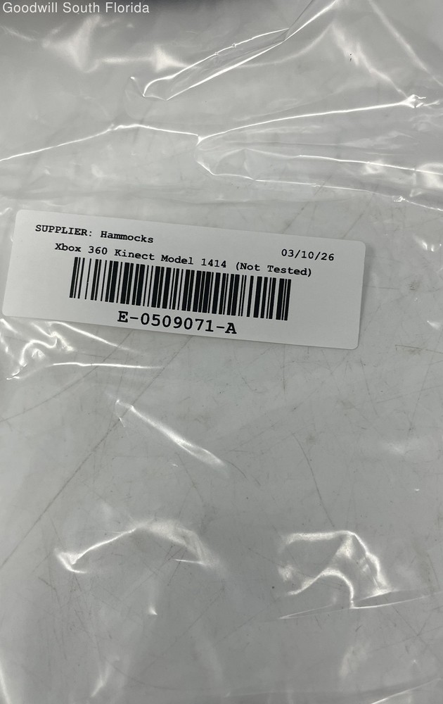 Microsoft Xbox 360 Model 1414 Black Kinect Sensor Motion Camera Not Tested